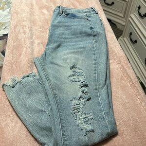Distressed jeans